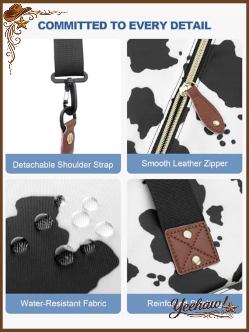 Travel Duffle Bag Waterproof Weekender Carry On Gym Bag for Women Men - Picture 6 of 7